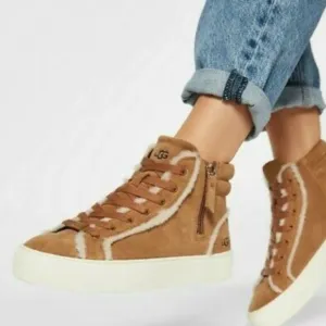 UGG Olli Heritage Brown Suede High-Top Sneakers