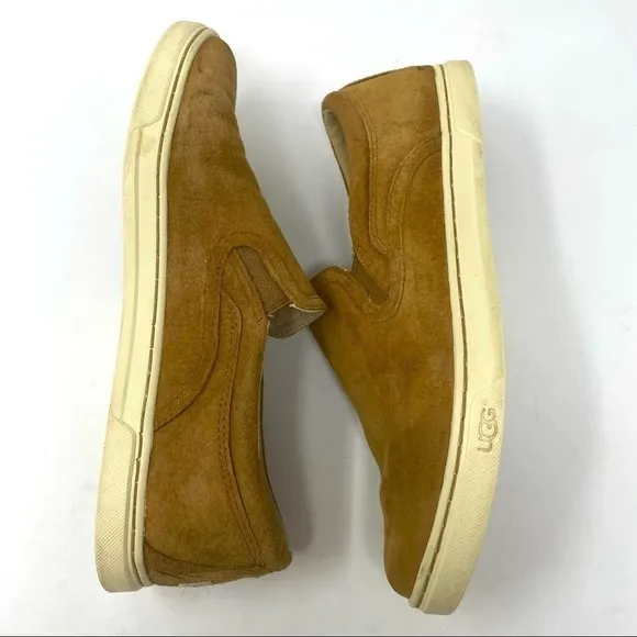 Ugg Shoes Flats Slip On’s Leather Tan sz 7