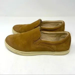 Ugg Shoes Flats Slip On’s Leather Tan sz 7