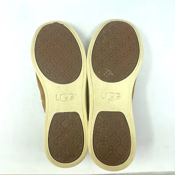 Ugg Shoes Flats Slip On’s Leather Tan sz 7