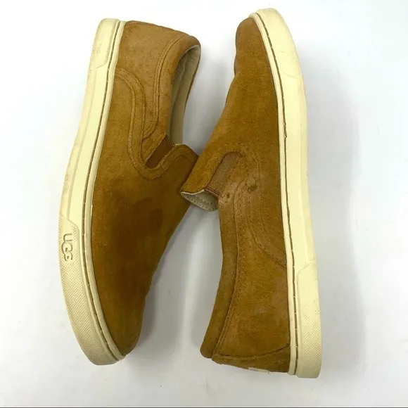 Ugg Shoes Flats Slip On’s Leather Tan sz 7