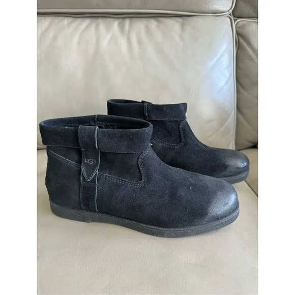 UGG Women's Black NWOT Josefene Cuff Ankle  Suede Bootie