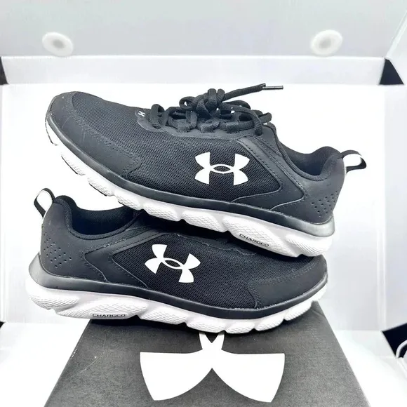 Under Armour Mens Athletic Shoes Charged Assert 9 3024591-001 Black 8.5W NIB