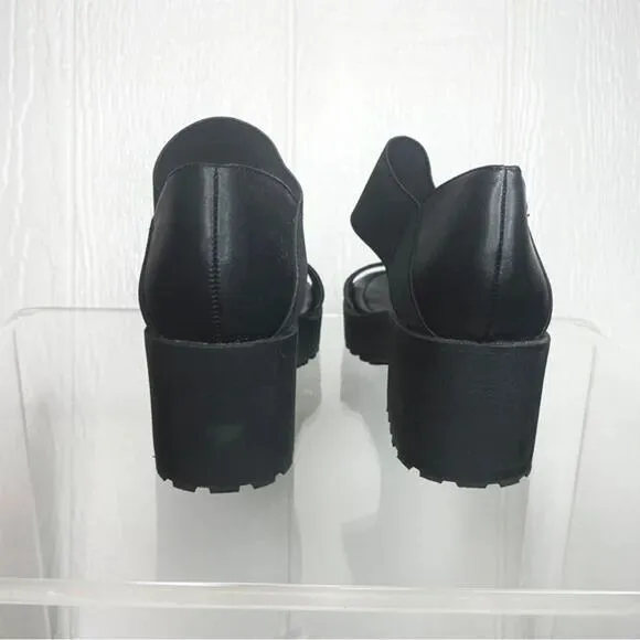 URBAN OUTFITTERS Black Platform Chunky Sandals US 7