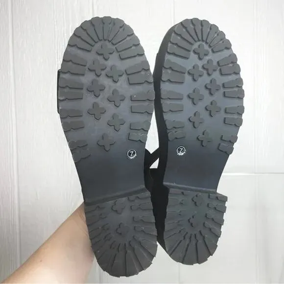 URBAN OUTFITTERS Black Platform Chunky Sandals US 7