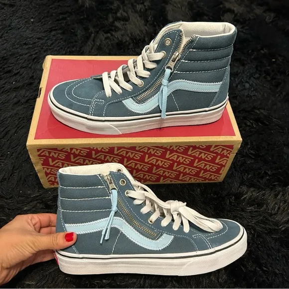 VANS Sk8-hi Top reissue lace up zippered shoes sneakers mens 5.5 new