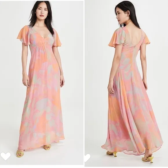 Veda Dress NWOT Corazon Crepe Dress Maxi Dress in Palma New Size Small New S