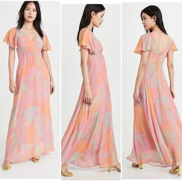 Veda Dress NWOT Corazon Crepe Dress Maxi Dress in Palma New Size Small New S