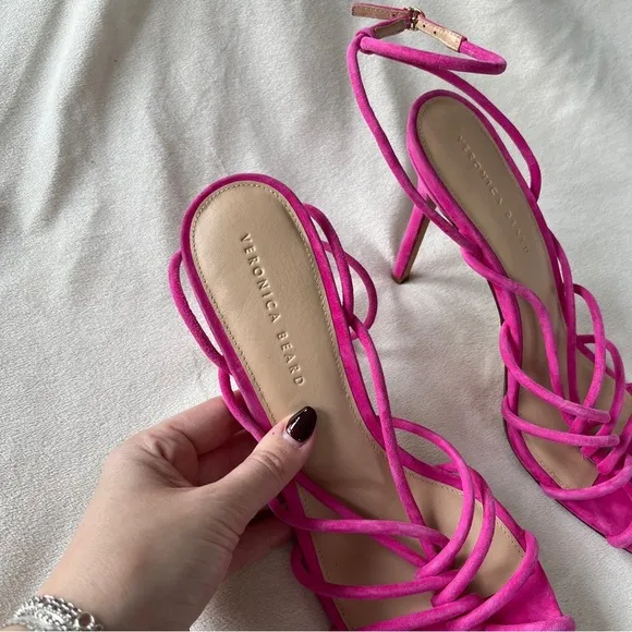 Veronica Beard Aneesha Suede Strappy Sandals Size 12 NWOT