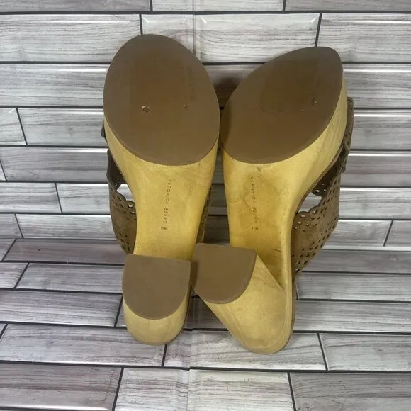 Veronica Beard Gaynor Women's Brown Suede Open Toe Mule Sandal Size 11-NEW