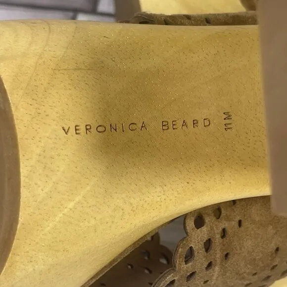 Veronica Beard Gaynor Women's Brown Suede Open Toe Mule Sandal Size 11-NEW