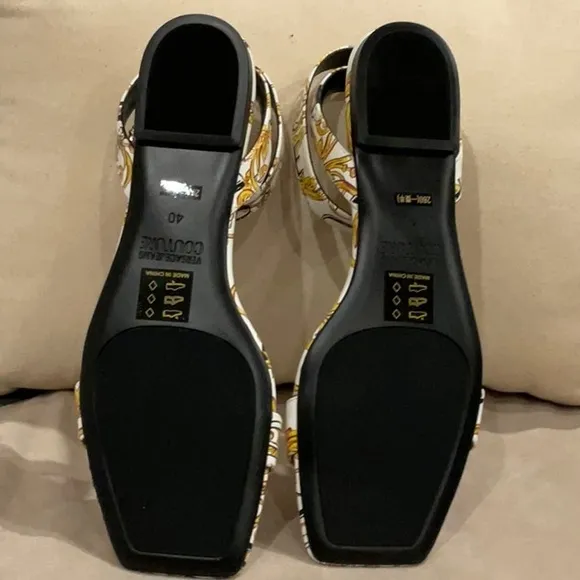 Versace White and Gold Women's Sandals