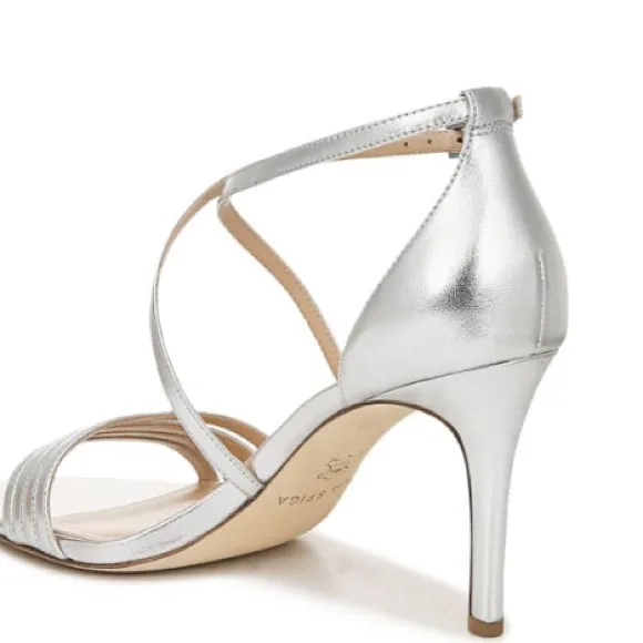 Via Spigq “Mila” silver sandals