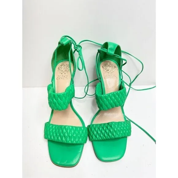 Vince Camuto Sandals Womens Size 9 Green Antilique Strappy Heels