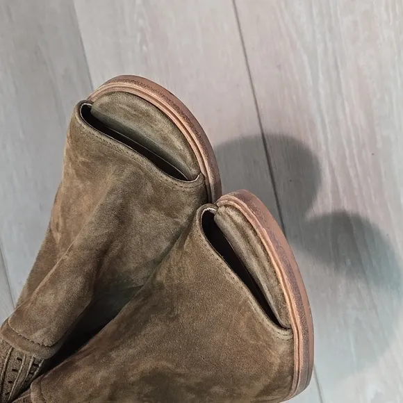 Vince Camuto Women Koral Leather Open Toe Heels shoes Ankle boot sz 9M