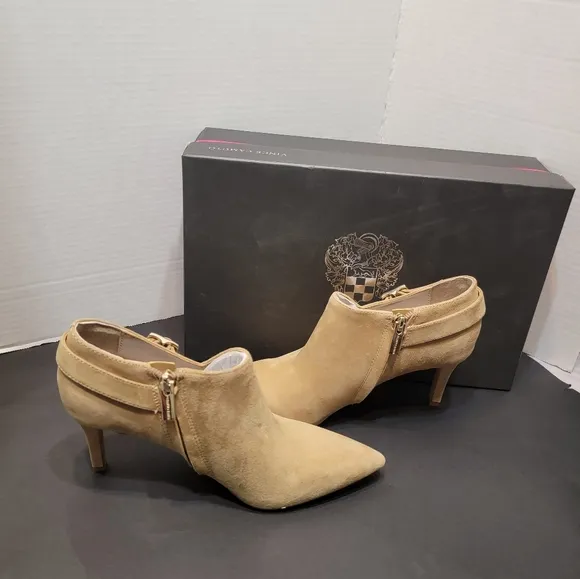 Vince Camuto Women's Beige Suede Heels