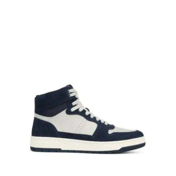 VINCE. Mens Navy Mixed Media Padded Mason Round Toe Platform Sneakers Shoes 10 M
