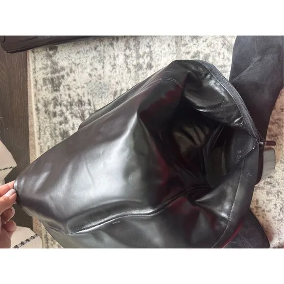 VINCE NWOB Maggie Knee High Black Suede Boots