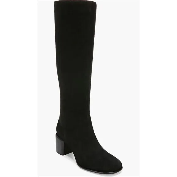 VINCE NWOB Maggie Knee High Black Suede Boots