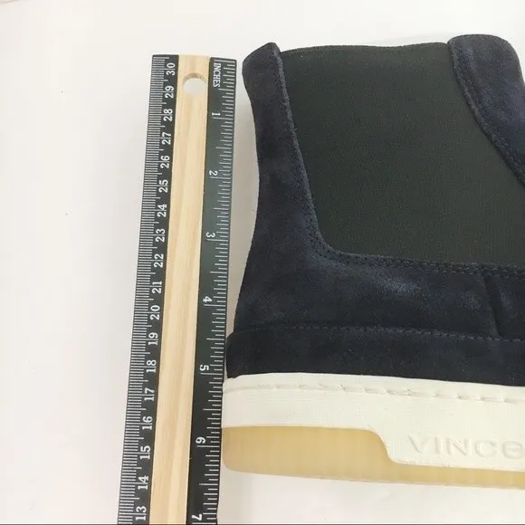 Vince Rhys Dark Navy Blue Suede Leather High Top Platform Sneaker Boot 10 NEW