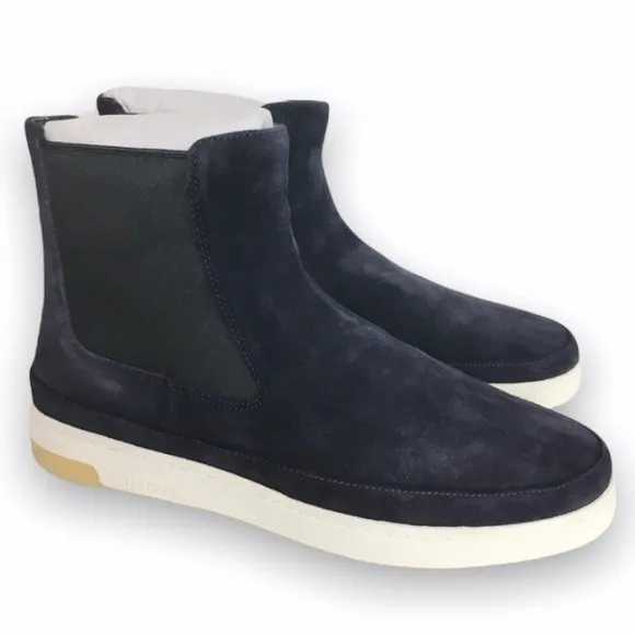 Vince Rhys Dark Navy Blue Suede Leather High Top Platform Sneaker Boot 10 NEW