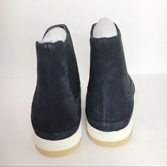 Vince Rhys Dark Navy Blue Suede Leather High Top Platform Sneaker Boot 10 NEW