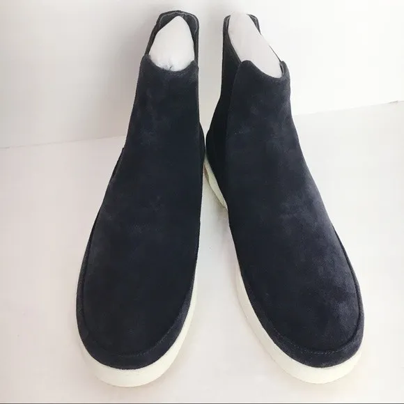 Vince Rhys Dark Navy Blue Suede Leather High Top Platform Sneaker Boot 10 NEW