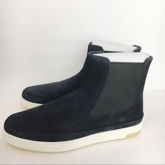 Vince Rhys Dark Navy Blue Suede Leather High Top Platform Sneaker Boot 10 NEW