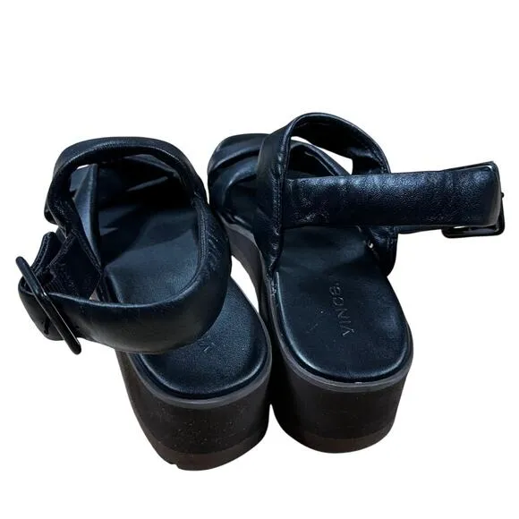Vince Women's Skylar Strappy Slingback Sandals Black Size 6.5M New Without Box
