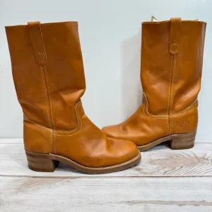 Vintage 1987 Landis Leather Western Biker Boots in Original Box Made in the USA