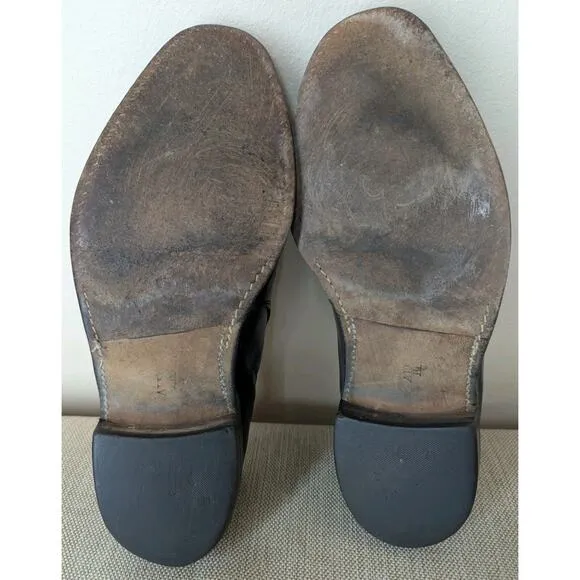 Vintage Allen Edmonds Leather Tassel Dress Shoes Black Men 9 D Made In USA
