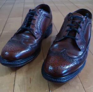 Vintage Borogue JC Penney Shoe Classics Men's Brown Leather Wingtip Dress Shoes