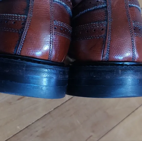 Vintage Borogue JC Penney Shoe Classics Men's Brown Leather Wingtip Dress Shoes