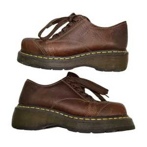 Vintage Dr. Marten’s Brown Leather Women’s Chunky Oxford Platform Shoes