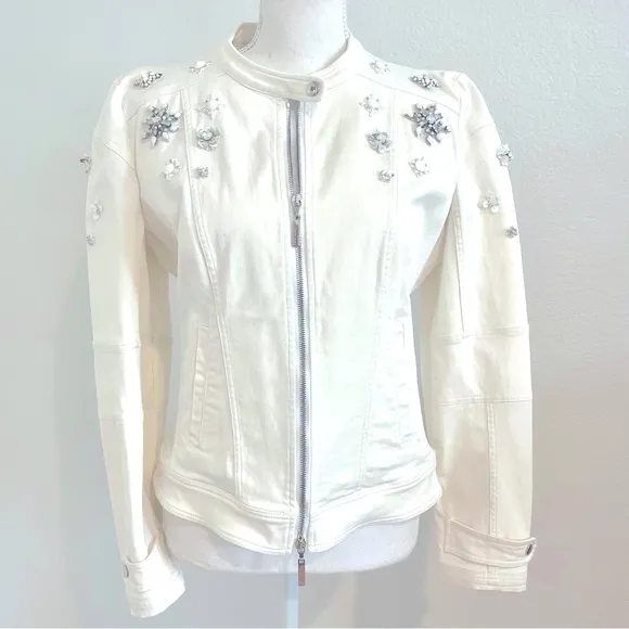 Vintage Embellished White Roberto Cavalli Jacket