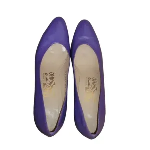 Vintage Ferragamo Purple 2.5&quot; Heel Shoes 8AAAA