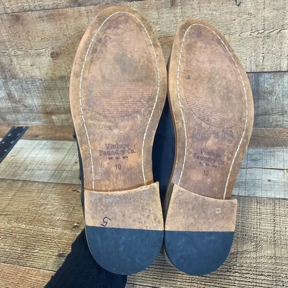 Vintage Foundry‎ Co. Avalite Monk Strap Leather Dress Shoes Men's size 10 Blue