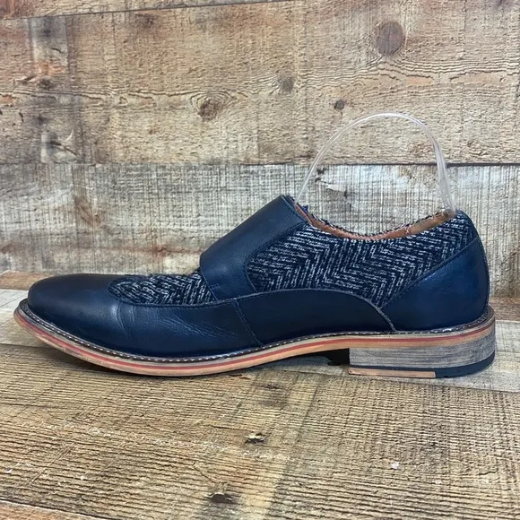 Vintage Foundry‎ Co. Avalite Monk Strap Leather Dress Shoes Men's size 10 Blue