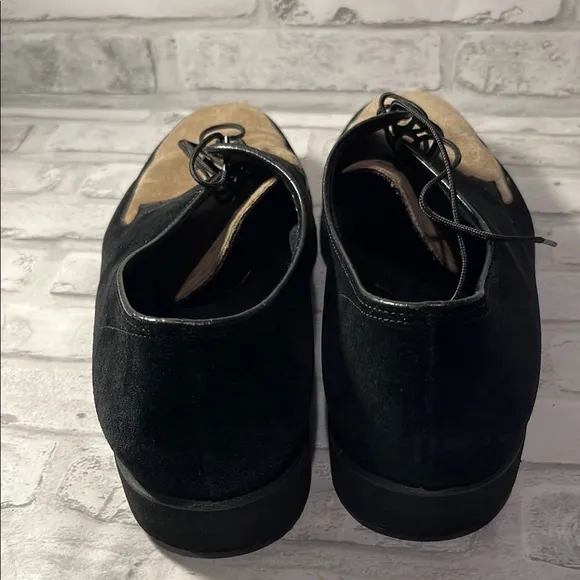 Vintage Hush Puppies Men's Black and Tan Dress Shoes 10W