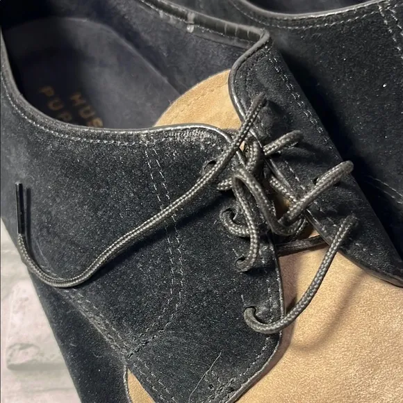 Vintage Hush Puppies Men's Black and Tan Dress Shoes 10W