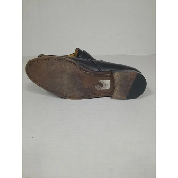 Vintage Magnanni Marco Monkstrap Dress Shoes Men's Sz 9 Black Gold‎
