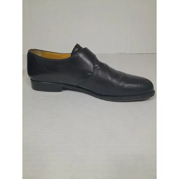 Vintage Magnanni Marco Monkstrap Dress Shoes Men's Sz 9 Black Gold‎