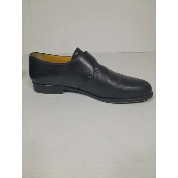 Vintage Magnanni Marco Monkstrap Dress Shoes Men's Sz 9 Black Gold‎