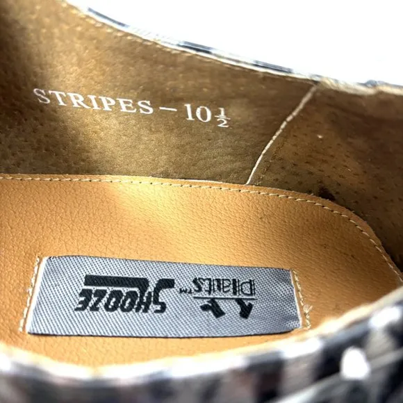 Vintage Zebra Zoot  Silver Brwn/Blk   Oxford Formal Dress Shoe Rare OOAK NWOT