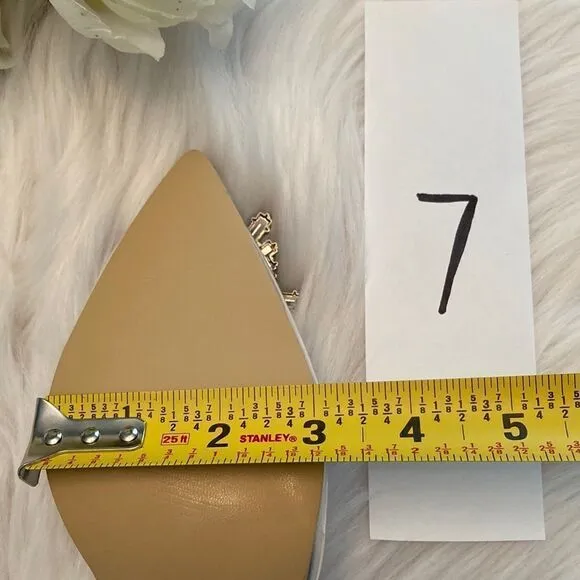 Vinyl Clear Rhinestone Pointed Toe Kitten Heel Slingback Sandals Shoes