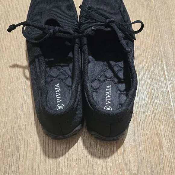 VIVAIA Women's Square-Toe Jackie SlipOn Driver‎ Loafers Size 10 (41.5) Black NEW