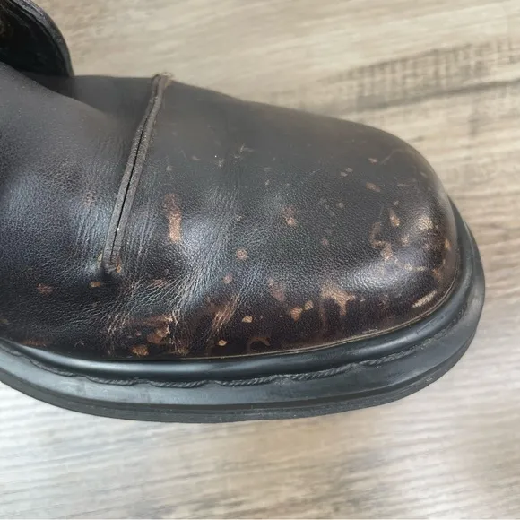 Vtg 90's Dr Martens 9279 DM's Brown 8 Eyelet Boots Made in England Mens UK sz 7