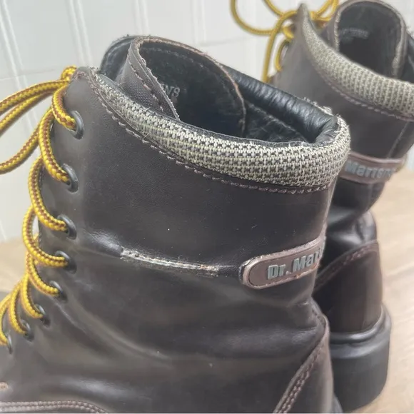 Vtg 90's Dr Martens 9279 DM's Brown 8 Eyelet Boots Made in England Mens UK sz 7