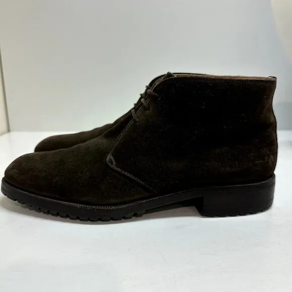 VTG Gravati x Wilkes Bashford Dark Brown Suede Chukka Boots Made in Italy 9.5