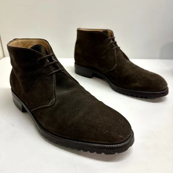 VTG Gravati x Wilkes Bashford Dark Brown Suede Chukka Boots Made in Italy 9.5
